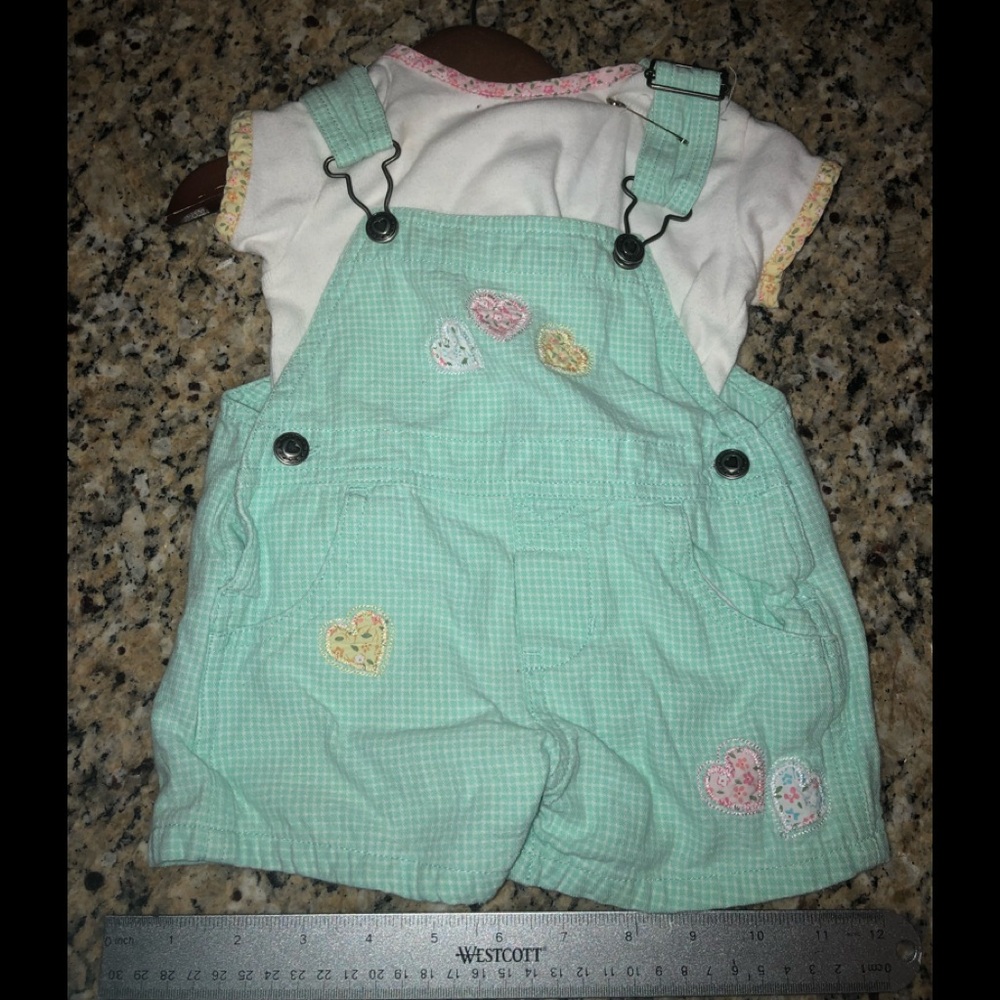 Miniwear matching overalls & t-shirt 6-9M
